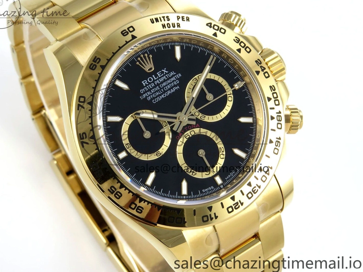 MiroTime 0123 TimelessDesign Daytona 126508 APSF 1:1 Best Edition Black Dial on YG Braclet SH 742